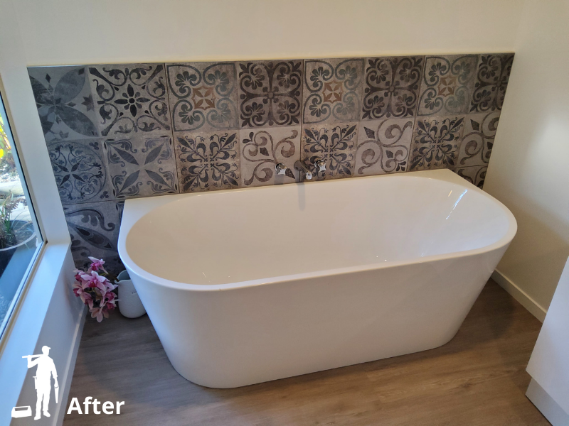 Feature Tile Wall – Richmond Bathroom Renovation